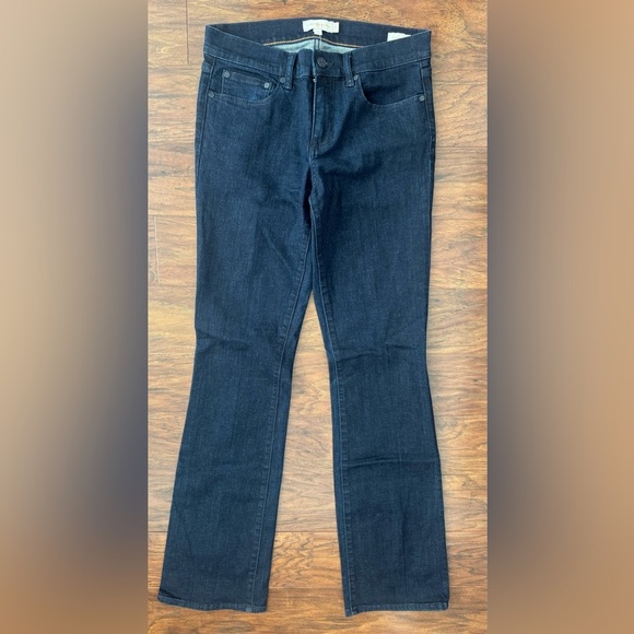 Tory Burch Classic Tory Boot Bootcut Jeans Denim Dark Wash Midrise NWT Size 27